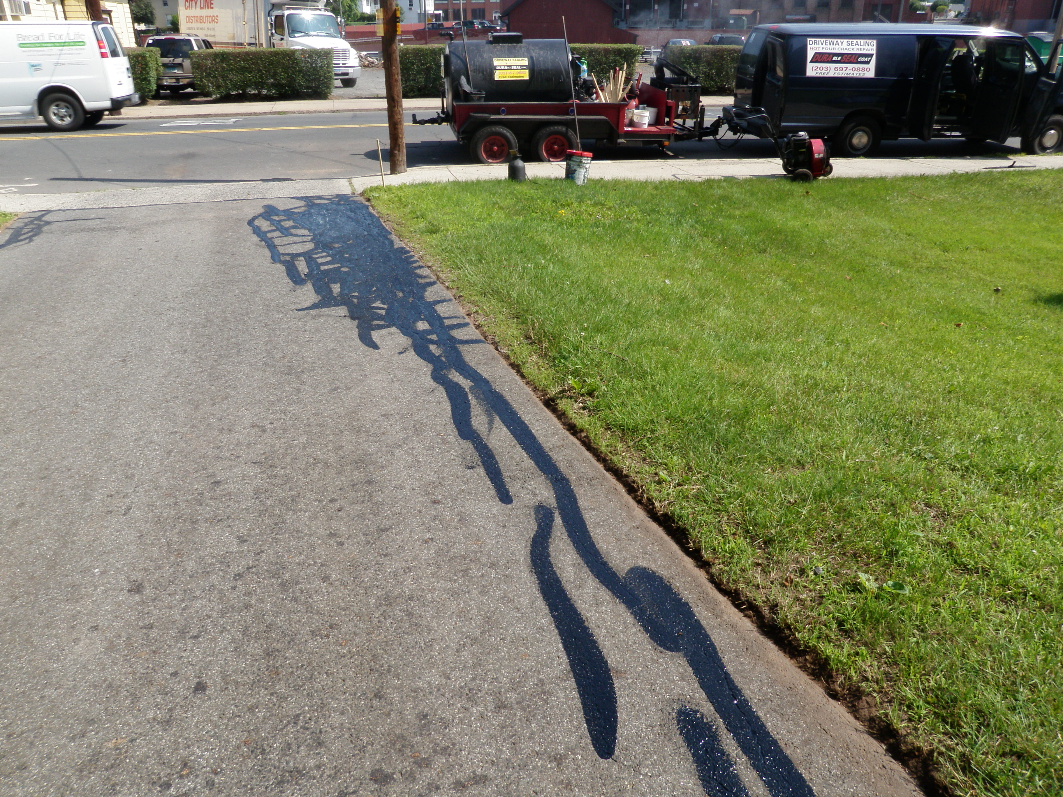 Crack Sealing Process for Driveway