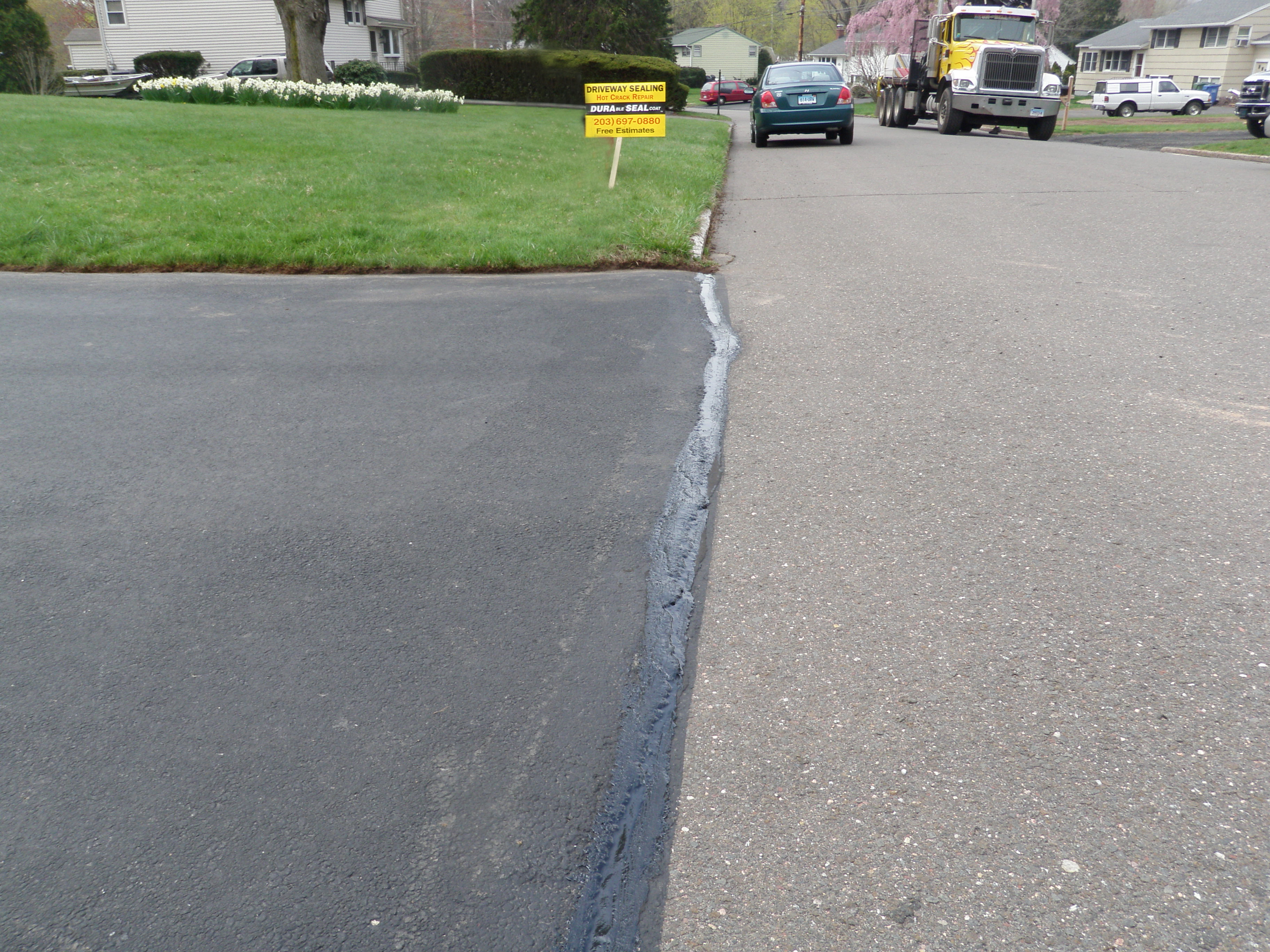 Driveway Sealant Where Road Meets