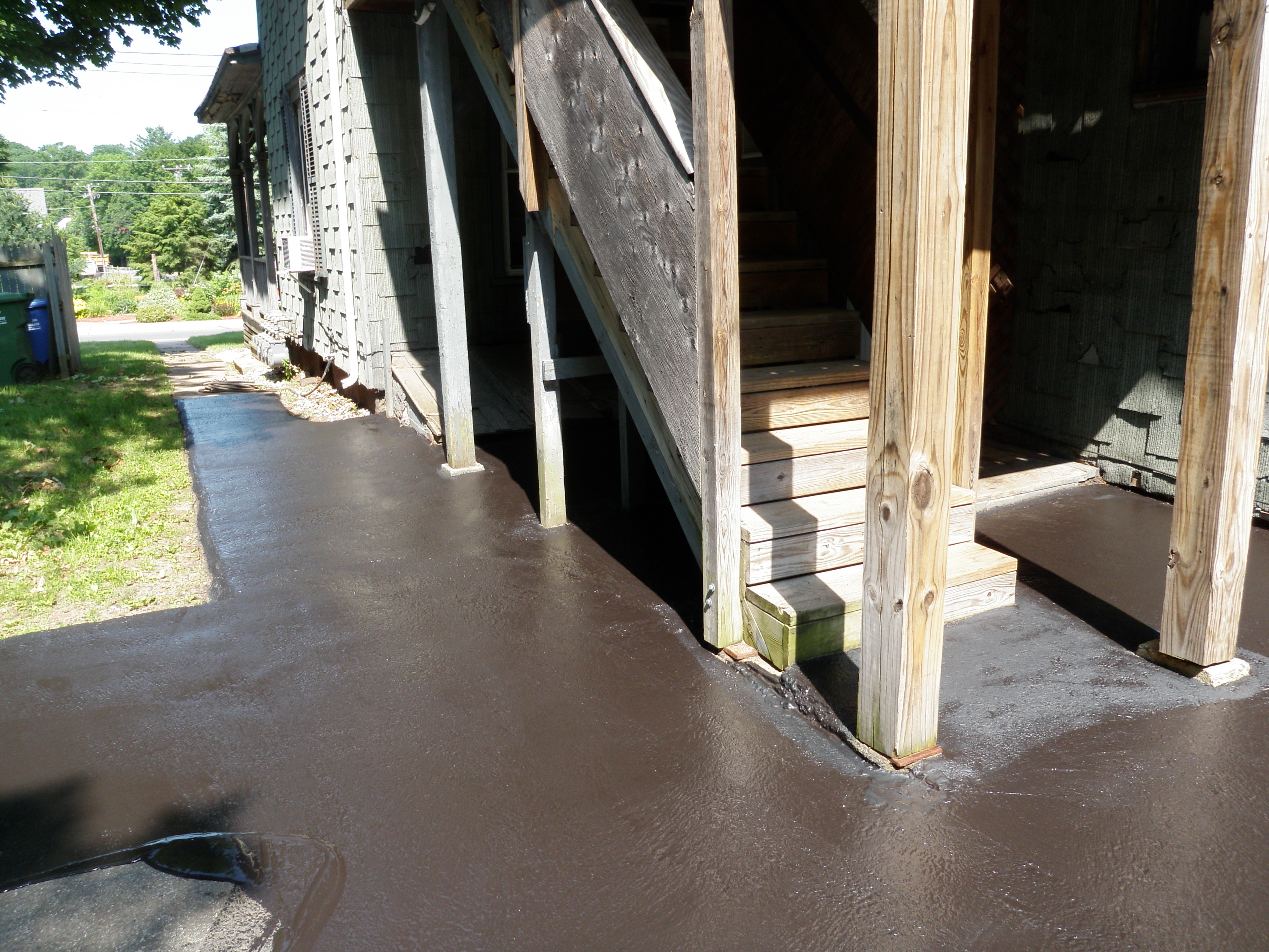 Driveway Sealed Under Porch